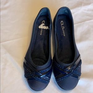 Navy blue flats